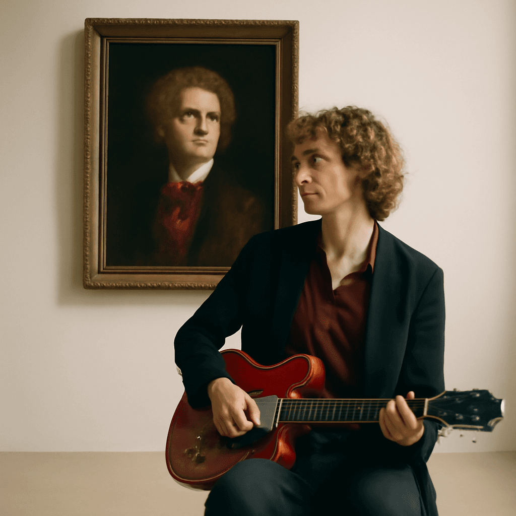 cultural artwork for exploration about Karl Sage and the 2018 EP: The Picture of Dorian Sage — gallery exhibition, editorial photography, cultural artifact in curated elegance, creative energy